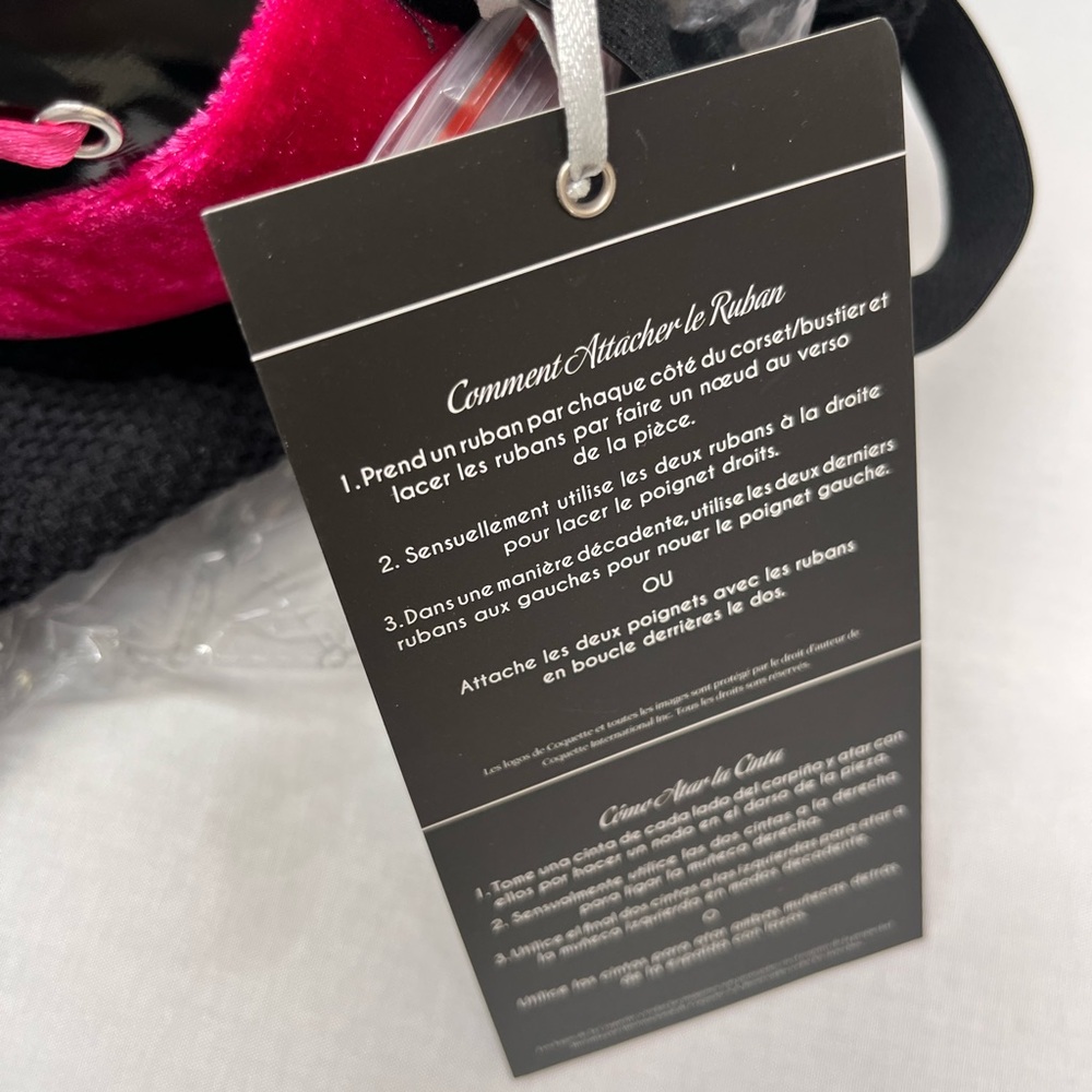 Elegant‎ Velvet  Pink and Black Lace Diva Bustier by Coquette - Picture 9 of 9